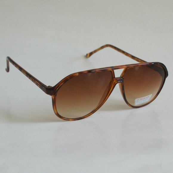 NWT TruVintage double bridge Navigator frame Amber gradient lens Sunglasses - Picture 3 of 6